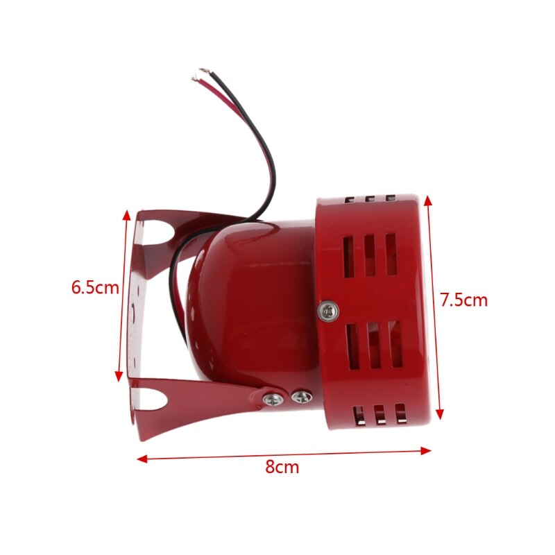 1950s 12V Car Motorcycle Driven RED Air Raid Siren Horn Alarm 50's