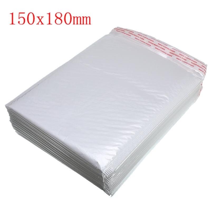 50PCS Verschillende Specificaties Wit Schuim Envelop Tas Mailers Padded Envelop Met Bubble Mailing Zak: 150x180mm