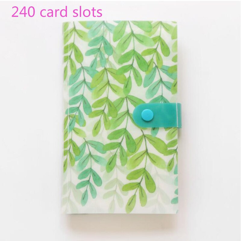Étui de rangement pour Album Photo, 240 pochettes, carte de nom et d'identité, Protection pour Album Photo, accessoires pour la maison: Green Leaf