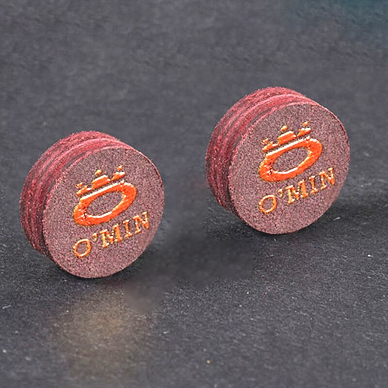 2PCS 10.5/12mm Snooker Billiard Pool Cue Tip Red Baked Leather Billiard Accessories: 12mm 2PCS