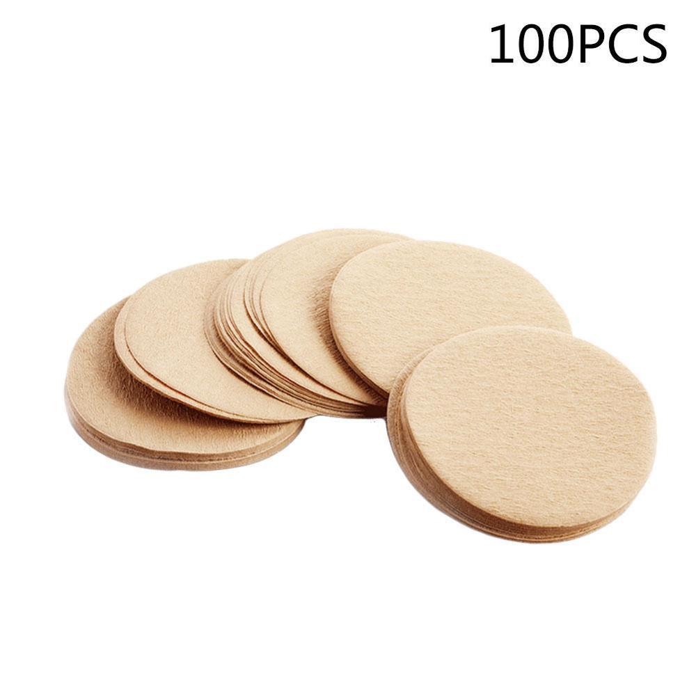 Papier à café rond 100 pièces/ensemble, 56 Mm 60 Mm 68 Mm pour cafetière expresso V60, goutteur, filtres à café, outils Moka Pot, filtre en papier: Default Title