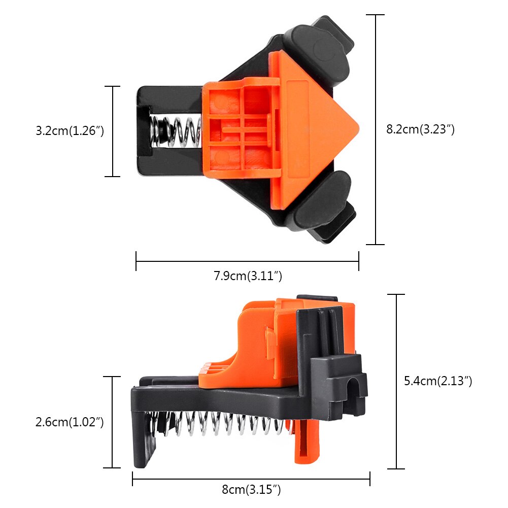 4 Stuks Multifunctionele Gebruik Stijl Robuuste 90 Graden Haakse Clamp Corner Holder Diy Houtbewerking Gereedschap Set Voor houtbewerking Kast