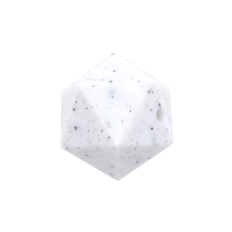 LOFCA 10 części/partia kulki silikonowe do ząbkowanie naszyjnik biżuteria DIY koraliki Icosahedron lepiej niż sześciokąt: gritty