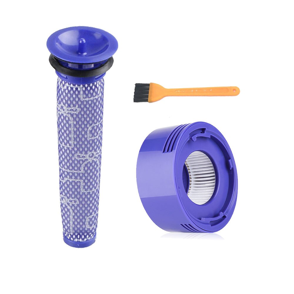 Paquet de 6 pré-filtres et 2 post-filtres HEPA compatible avec Dyson,pièce de rechange pour modèle V8 et V7, accessoire pour aspirateur,: 2pcs