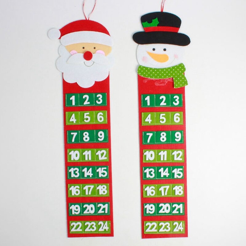 Kerst Kalender Voor Woonkamer Kerstman Sneeuwpop Kerst Decor Calendario Adviento Kerst Komst Kalenders