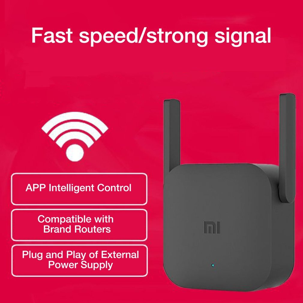 Original Xiaomi Pro 300M WiFi Router Amplifier Network Expander Repeater Power Extender Roteador 2 Antenna for Mi Router Wi-Fi