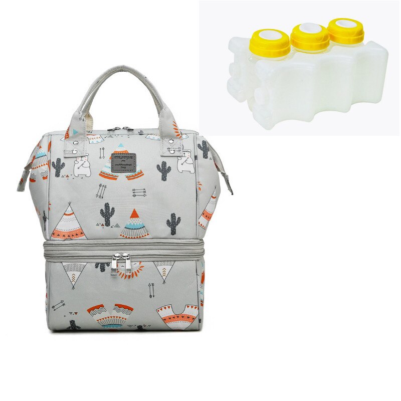 Mommy Diaper Storage Milk Bag Backpack Milk Bag Portable Breast Pump Bag Double Layer with Cooler for Work Mom: 5