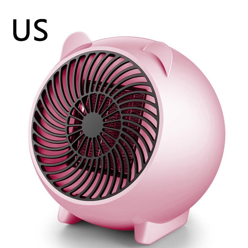 Fan Heater For Home 250w Mini Electric Heater Home Heating Electric Warm Air Fan Office Room Heaters Handy Air Heater Warmer Fan: US pink