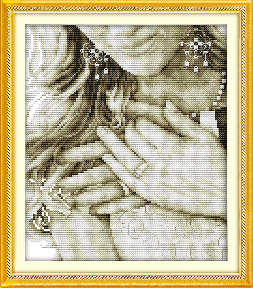 Anello di Nozze Punto Croce kit Persone Amanti 18ct 14ct 11ct Conteggio Stampato Tela di Cucitura Del Ricamo Fai da Te Cucito a Mano