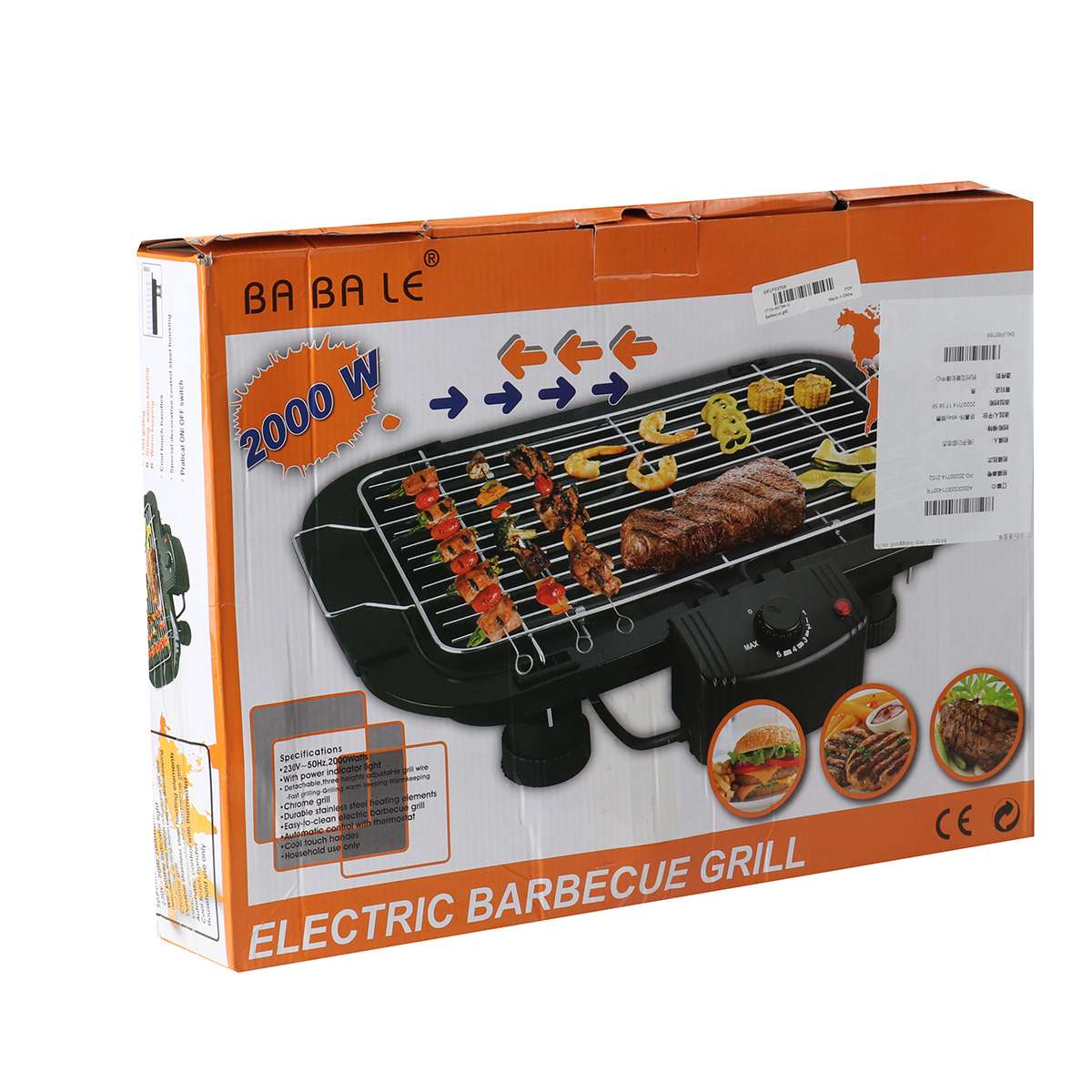 220V Niet Stok Temperatuurregeling Elektrische Bbq Teppanyaki Barbecue Grill Bakplaat Tafel Top Smeless Voor Outdoor Huishoudelijke Coing