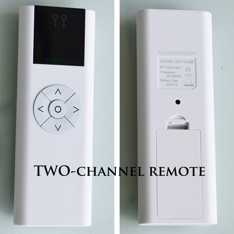 EWAY CASA Tubular Motor for Roller Blinds 38mm aluminum tube roller blinds motor need 100V-240V power supply motor TM-AK-PS: two-channel remote