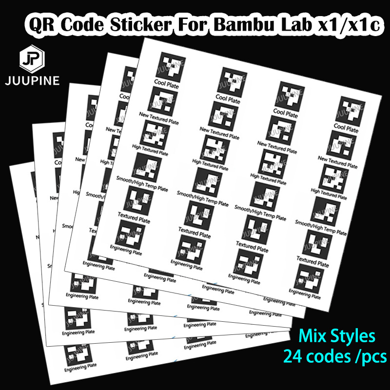 For Bambulab X1 Carbon QR Code For Bambu Lab X 1 Carbon Build Plate QR CODE For Bambulab X1 Sticker Third Party Build Plates