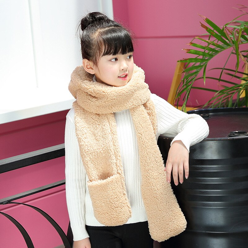 Kindersjaals kinderen jongens en meisjes kinderen warm houden sjaals sjaal met muts het einde is de handschoen  wj143