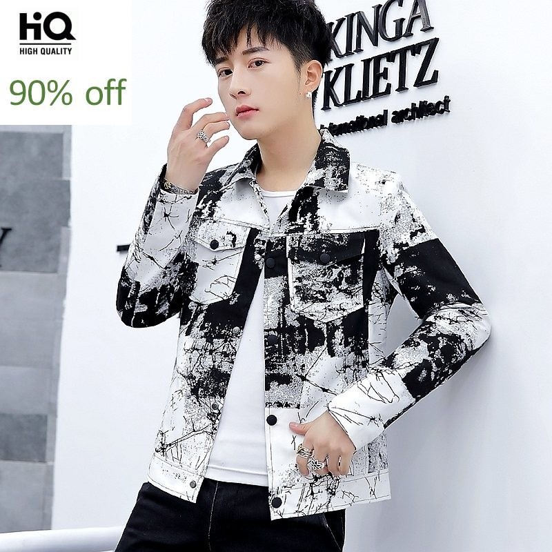 Men Denim Jacket Men's Spring and Autumn Print Letter Jacket main image 0