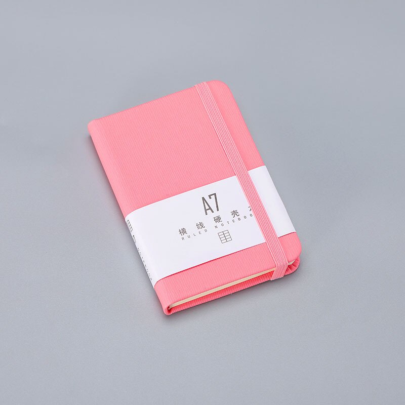 A7 bærbare bærbare lommer notesbog mini bærbare virksomheder notebook papirvarer tyk notebook kvindelig lille notesbog  a6: A7 lyserøde