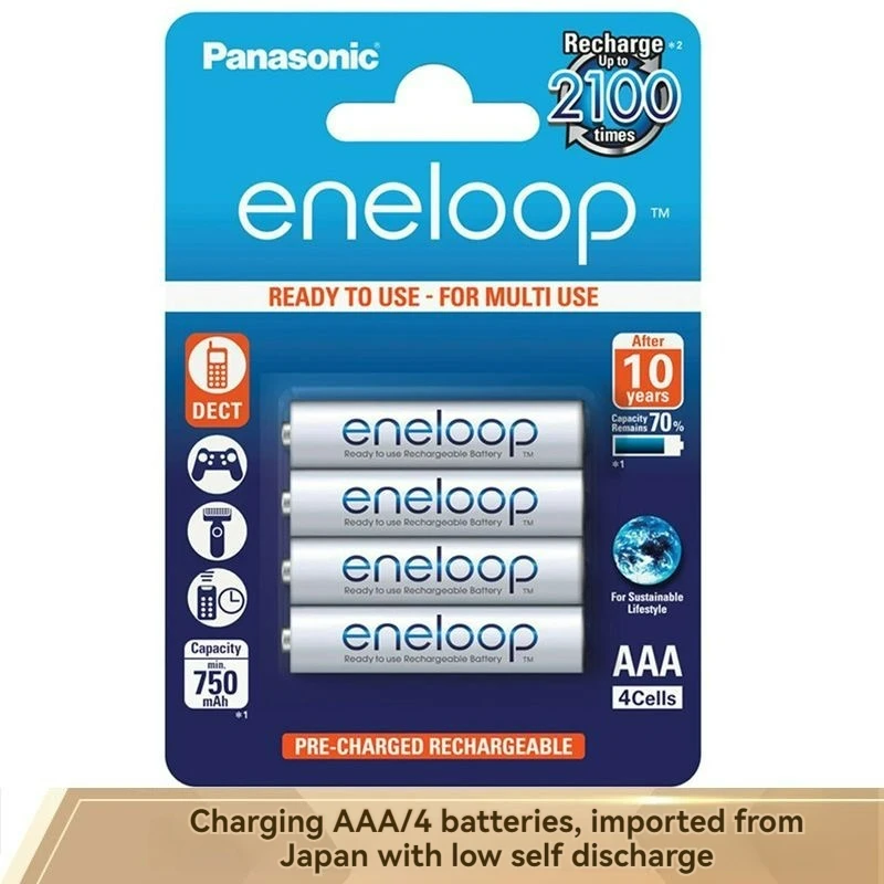 Nowe akumulatory Panasonic Eneloop 800mAh AAA 1.2V NI-MH do zabawek elektrycznych Latarka Aparat fotograficzny Wstępnie naładowany akumulator