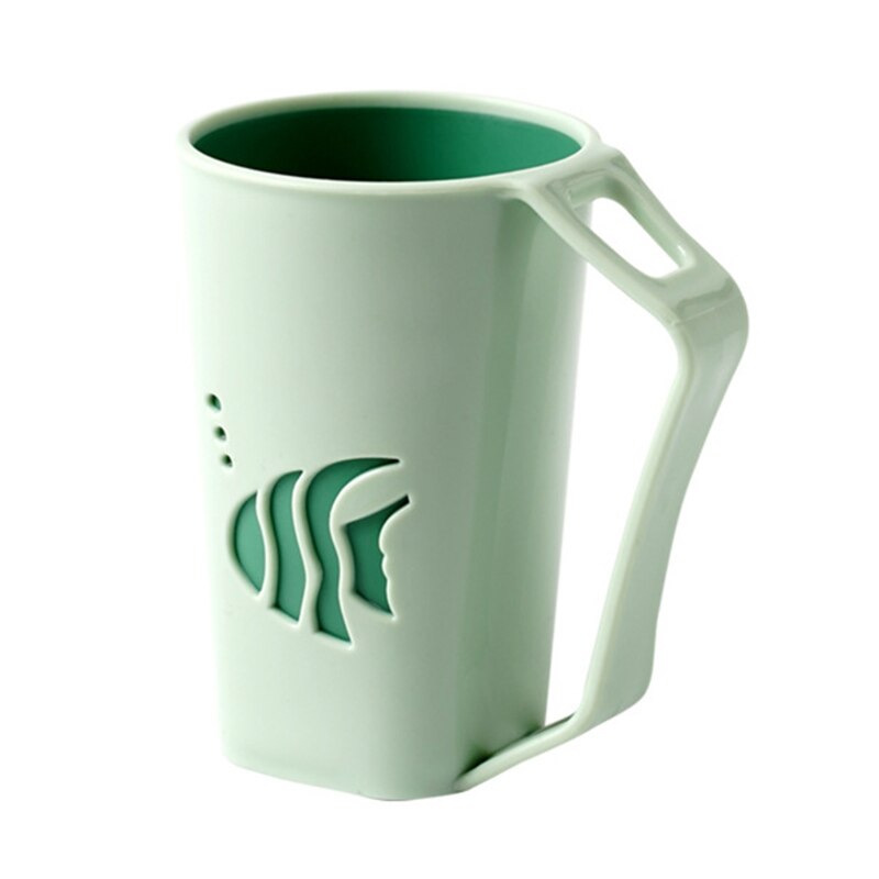 Modern Minimalist Couple Bathroom Tumbler Cup with Handle for Brushing Rinse Toothbrush Holder Household Washing Mug