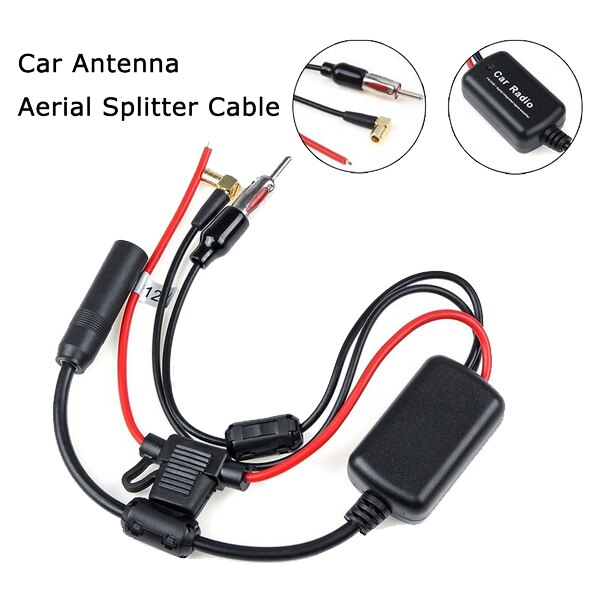 roman-universell dab + fm bilantenne antenne splitter kabel digital radio + forsterker tilbehør