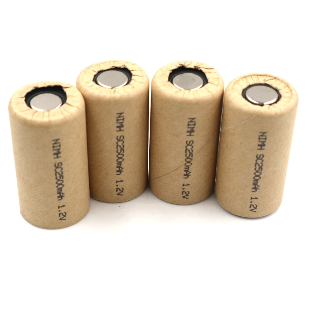 Ni-Mh SC2500mAh 4pcs Nimh sc2.5Ah Power Cell,rechargeable battery cell,power tool battery cell, discharge rate 10C-15C