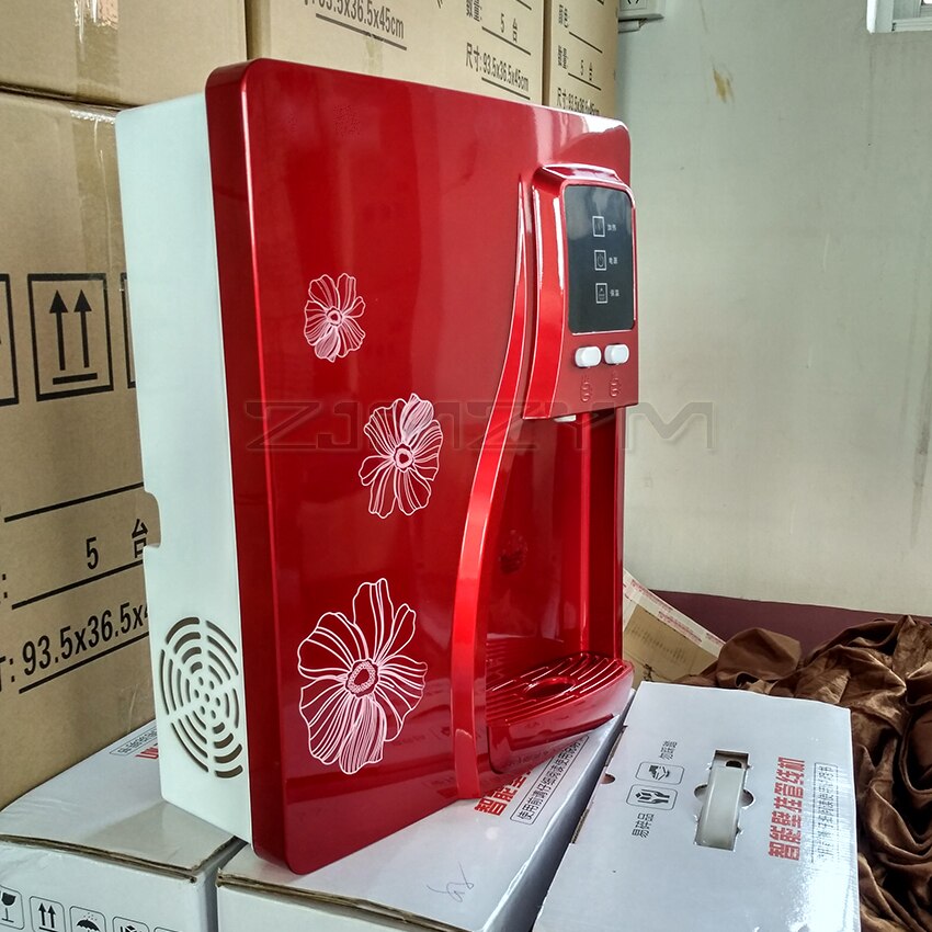 YJ-02 Electric Water Dispenser Wall-Mounted Drinking Fountain Household Warm Water Dispenser Heater 10L/h Heating Capacity: Red