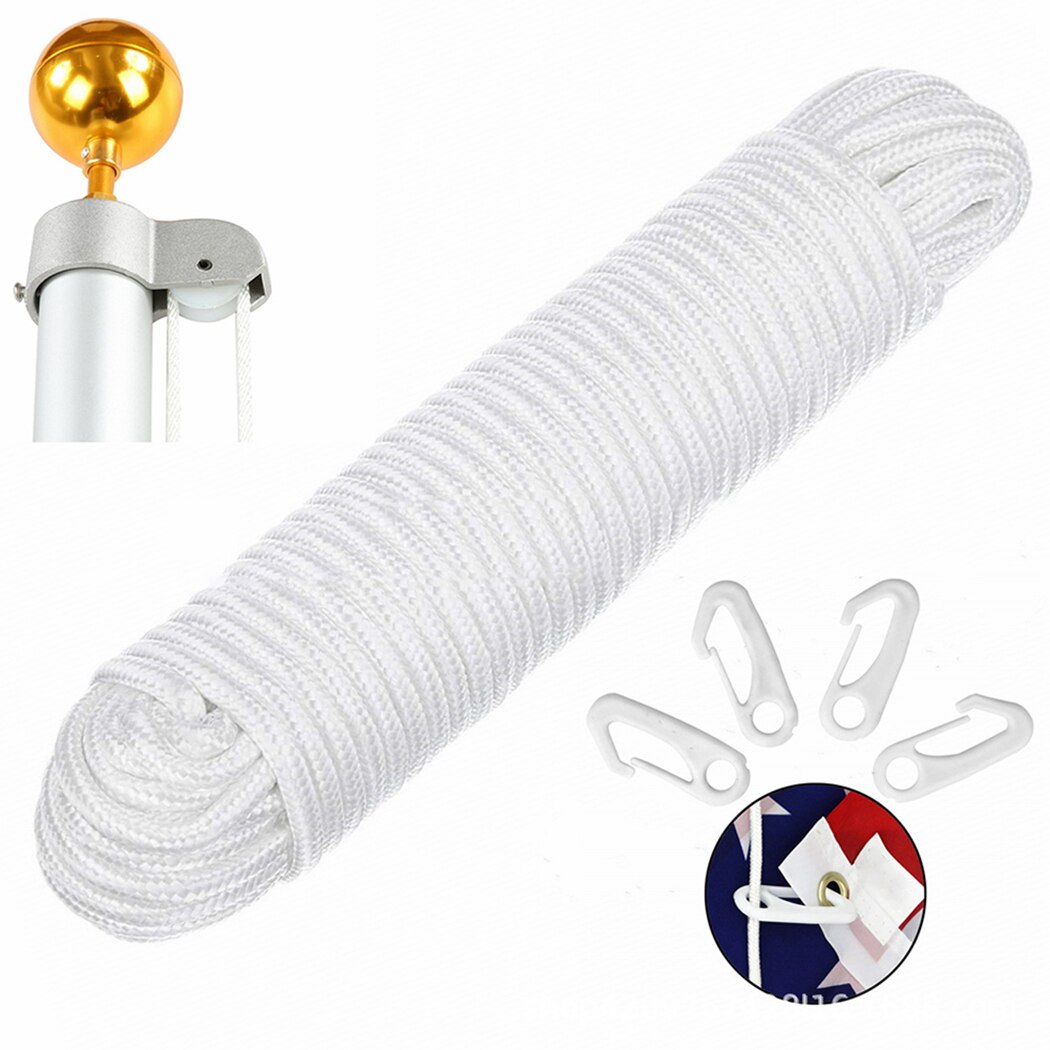 Flagpole Braided rope Nylon 24 meters (80FT) long Outdoor tool Lifting Rope