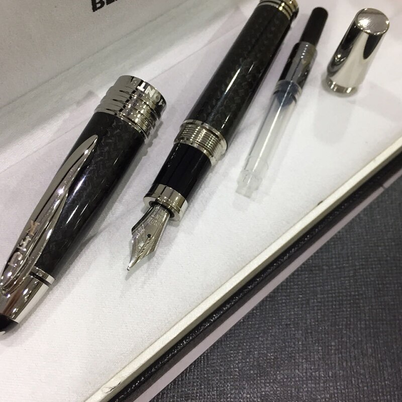 MB fountain pen JFK writer series carbon brazing commemorative high-end ink pen free box