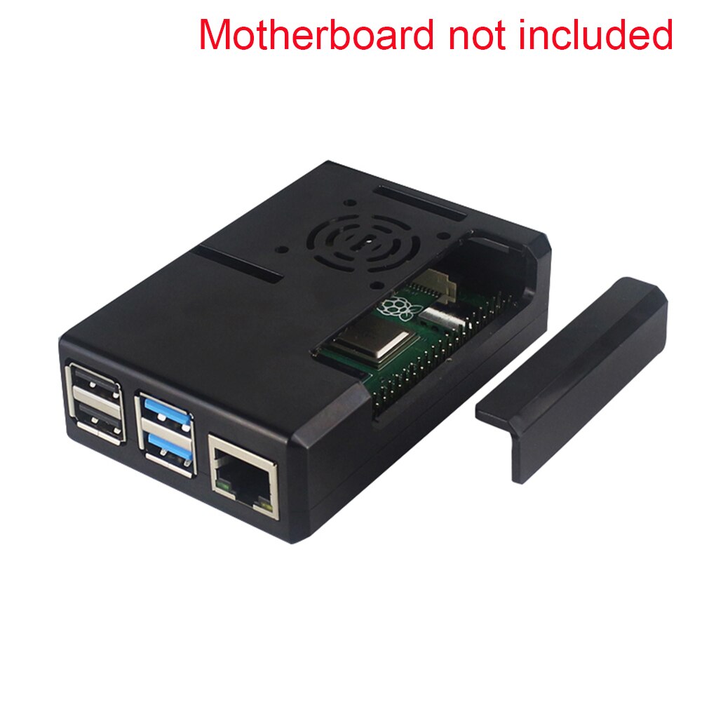 Demo Board With Cooling Fan Protective Cover Accessories Ports Compact ABS Case Housing Parts Interfaces For Raspberry Pi 4