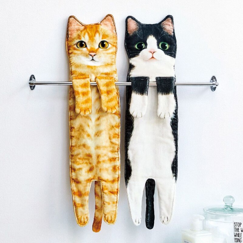 Serviette japonaise en microfibre pour chat, serviette absorbante pour ne pas perdre les cheveux, lavage du visage, lingette pour les mains