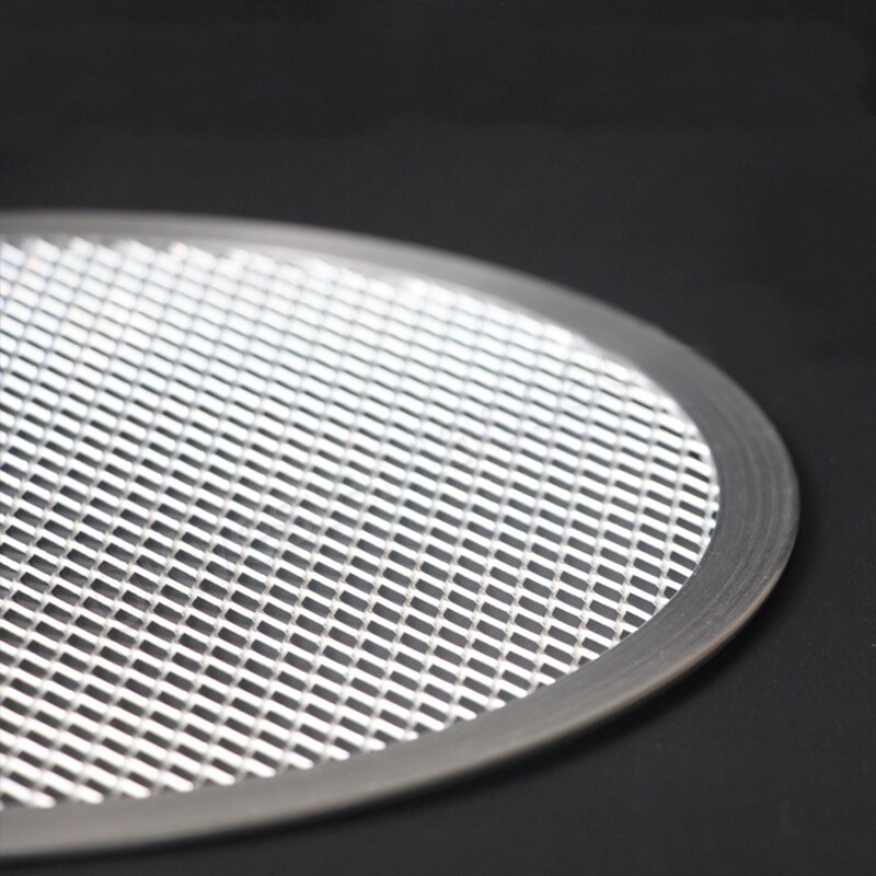 Aluminiumsnetting grill rund form pizza pai bakebrett nett kjøkken ovner sett tykkere bakverk kokeverktøy bbq tilbehør