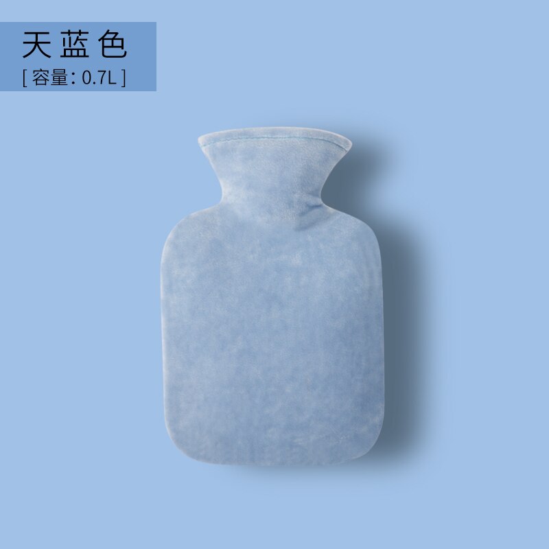 Couverture moelleux Bouillotte chauffe-eau dessin animé 2 litres mignon bouteille d'eau filles Kawaii Bouillotte Peluche mains chauffe EA6RSD: blue 0.7L