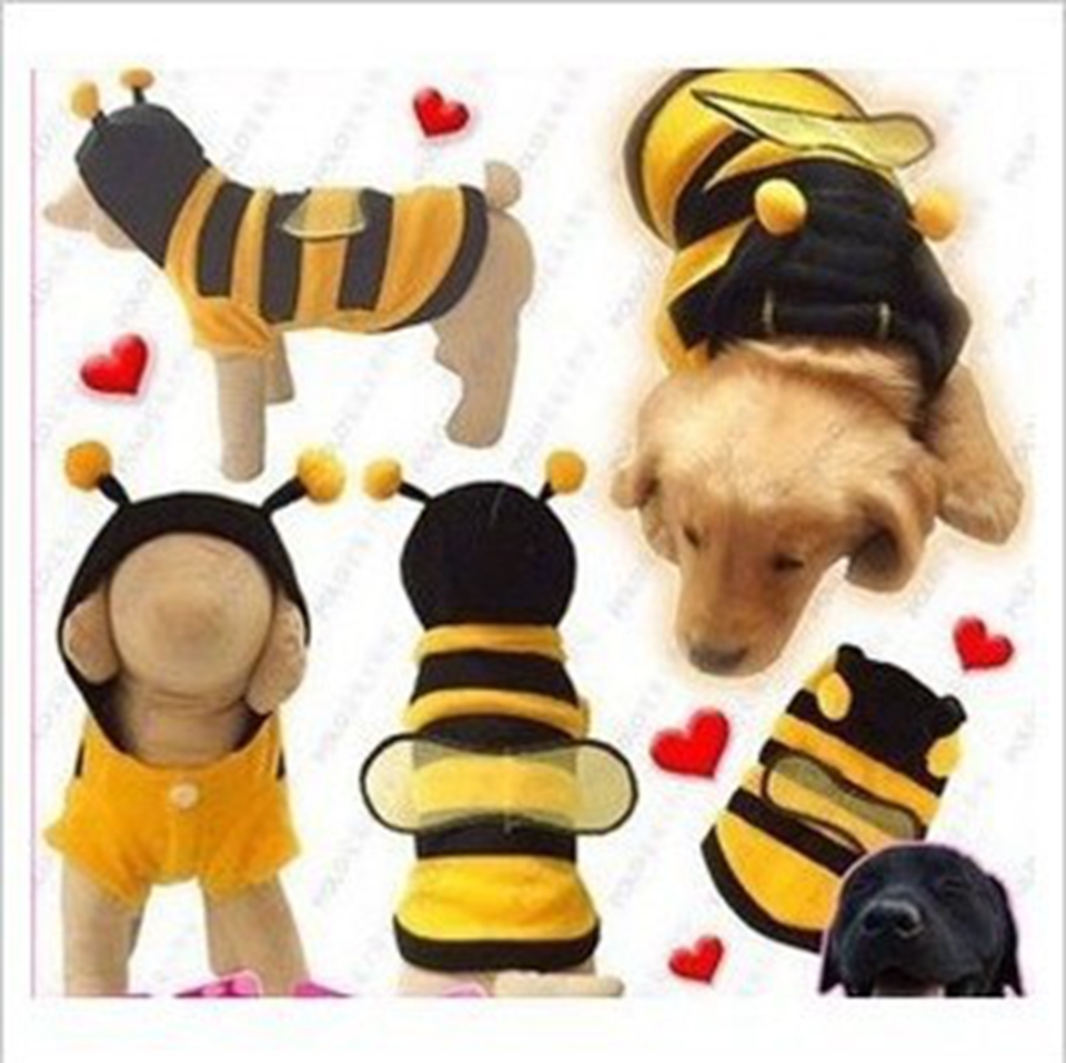 Costume pour chien et abeille, vêtement pour animaux de compagnie, adorable, bourdon, ailes, chiot, HTL-21
