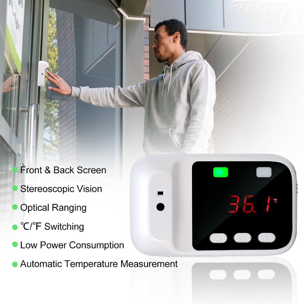 B3 Non-contact Infrared Thermometer Automatic ℃ ℉ Bluetooth Thermometer Optical Ranging Light Alarm Wall-mounted/ Hook / Screw
