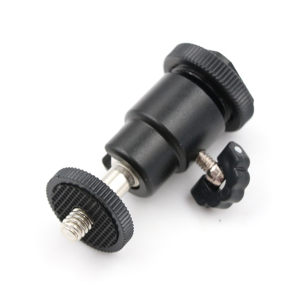Mini Kamera Wiege Stativ Ball Kopf LED Licht Blitz Halterung Halfter Halterung 1/4 Zoll Heißer Schuh Adapter Mit Schloss: Default Title