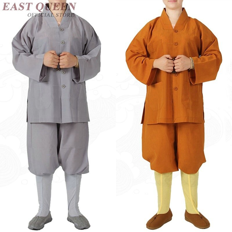 Buddhist monk robes clothing costume shaolin monk clothing buddhist monk clothes uniform meditation clothing KK2262 Y
