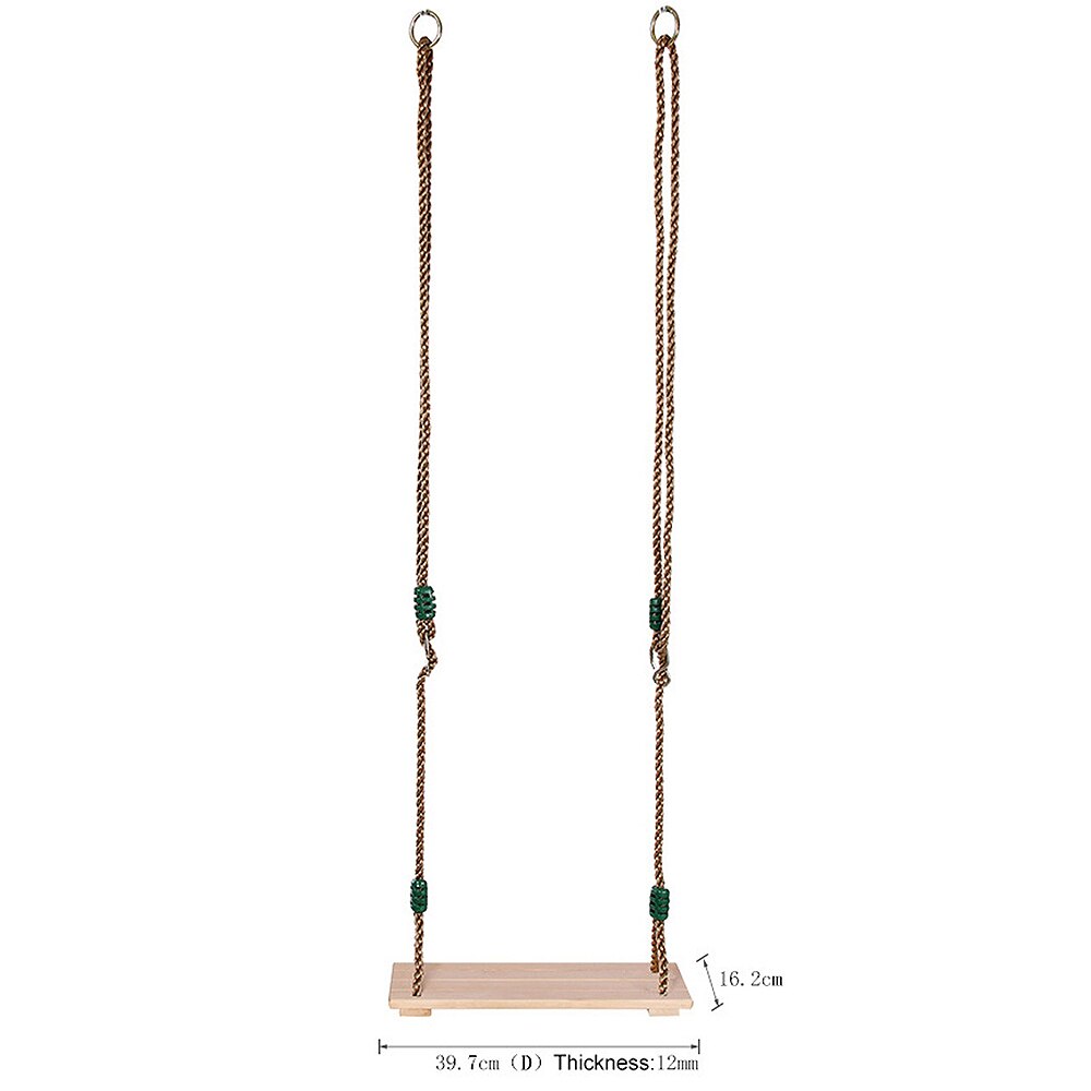 Adults Children Swing Rocking Wooden Chair Outdoor Garden Swings with Rope