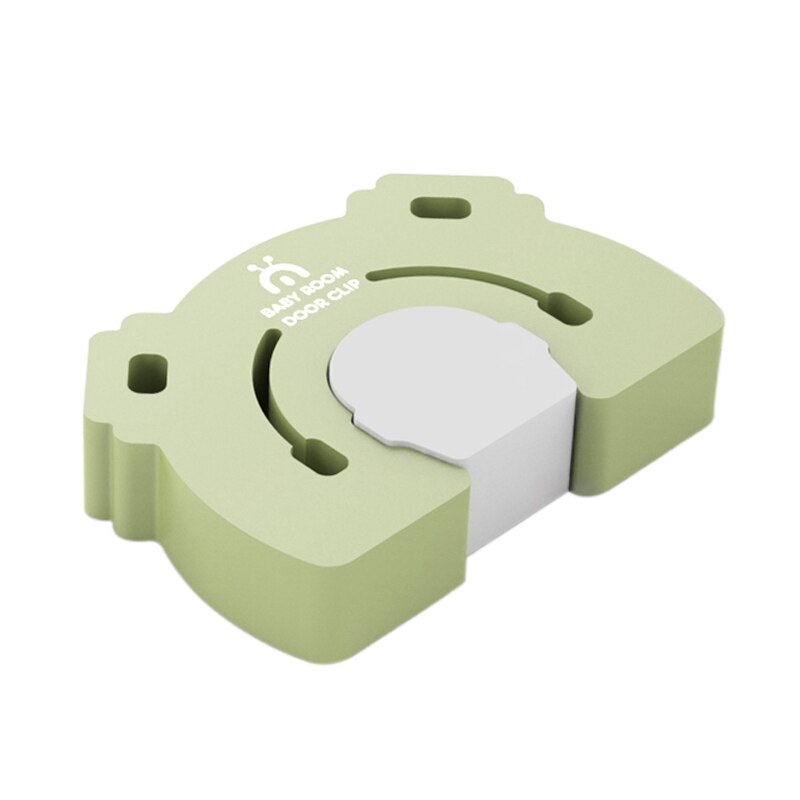 Topes de puerta de seguridad para niños y bebés, topes de seguridad gruesos con dibujos animados, Protector de dedo antipellizco: S1 Green Stopper