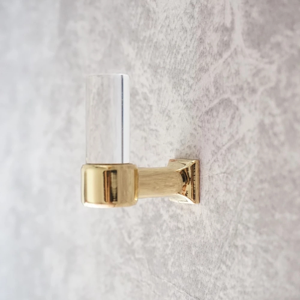 Transparente Acryl Zauberstab Kleider haken Gold Silber Schlecht Hardware- moderne Schrank griffe Türgriffe Kleider haken KleiderbüGel