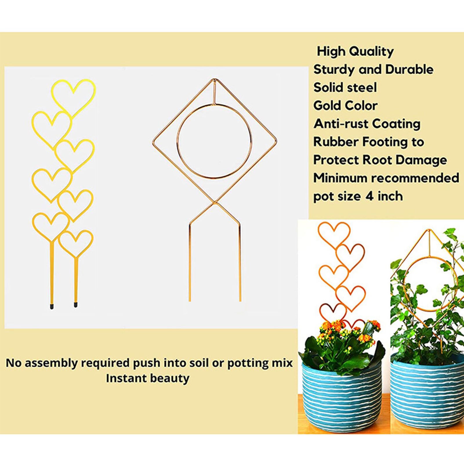 Duurzaam Planten Holding Beugel Stabiele Bloemen Metalen Houder Voor Tuin Achtertuin Patio Slijtvast Potplanten Trellis