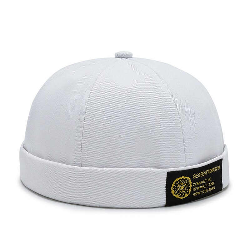 Cool udlejer hat mænd street trendy hip-hop hat kasketter uden skygge melon hue huer til mænd: Hvid 1