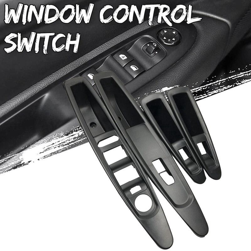Panel de Control de elevación de ventana eléctrica para puerta Interior de coche, accesorios para Citroen C4, 4 Uds.: Default Title