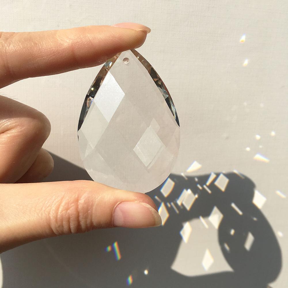 3 kpl /pk 50mm kirkasta kristalliprismaa kattokruunu kristalliriipukset osat riippuvat riippuvalaisimet prismat auringonsieppaaja kotiin, puusisustus