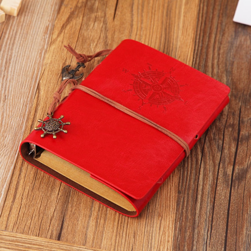 Vintage Piraat Dagboek Notebook Agenda Met Faux Leather Cover Loose Leaf Note Book voor School Briefpapier of Reiziger