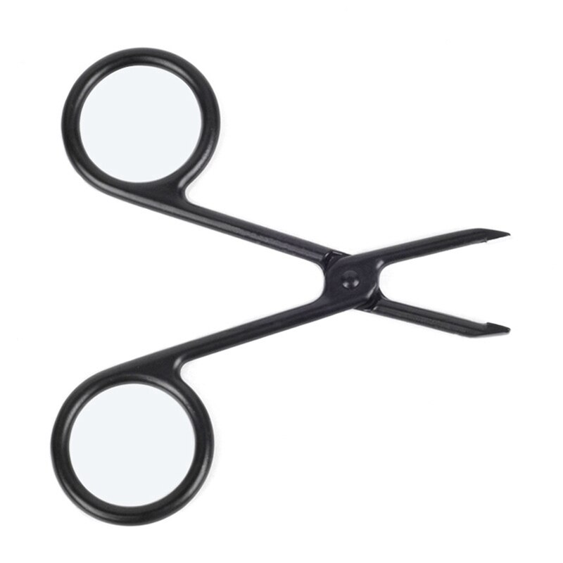 ! 1 ud. De tijeras de punta plana pinzas de cejas pinza de corte inoxidable herramienta de maquillaje de eliminación de cejas para belleza