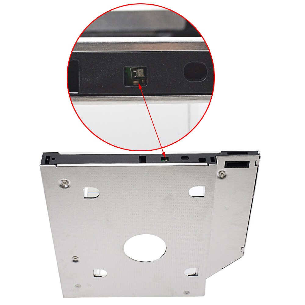 Aluminum Universal 2nd HDD Caddy 12.7mm for 2.5 Inch SATA III SSD Case HDD Enclosure for Laptop CD-ROM DVD-ROM