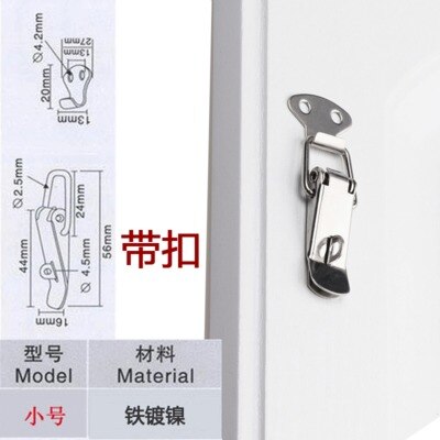 2Pcs Cabinet Boxes Hasp Spring Loaded 2/3/4/5 inch Iron plating Latch Catch Toggle for Simple Window Lock Box: 2inch 56mm Lock