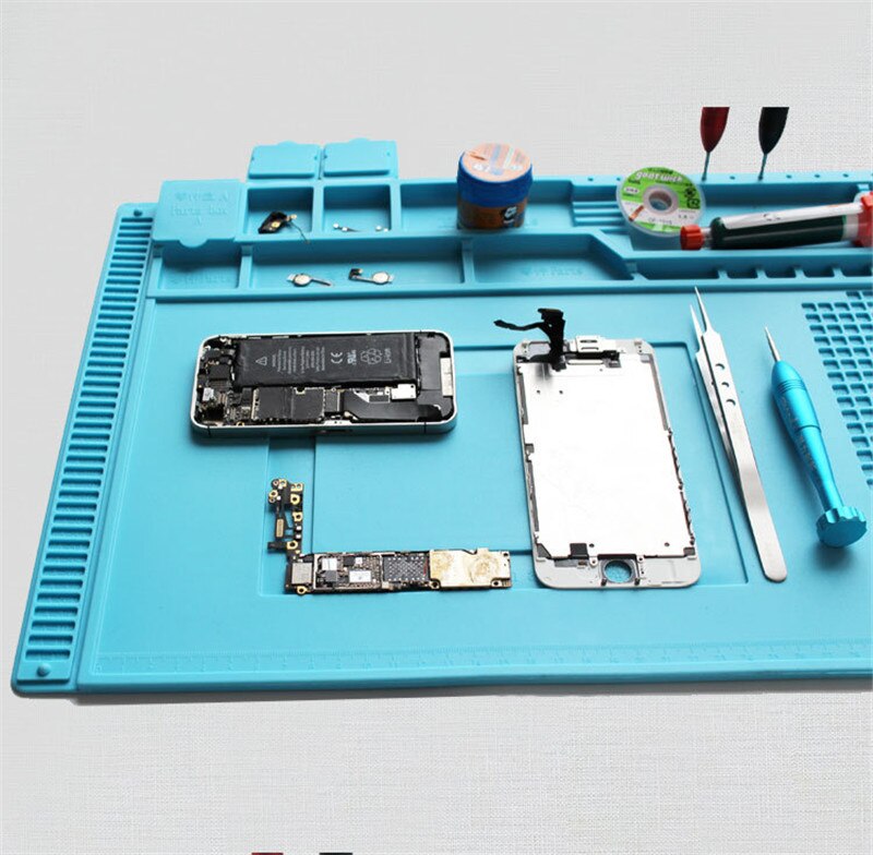 S-160 Silicone Repair Mat Magnetic Heat Insulation Working Magnetic for Electrical Soldering Repair Platform for iPhone PC LG