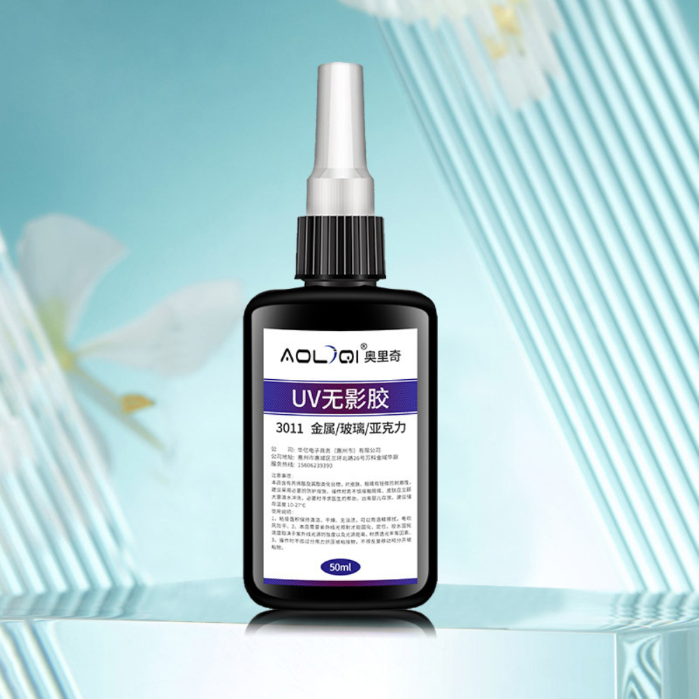 50/10ML UV Bonding & Welding Glue Kit Super Bonding UV Glue with Black Light, Quick-Drying for Bonding Glass, Metal Repair Tools: black