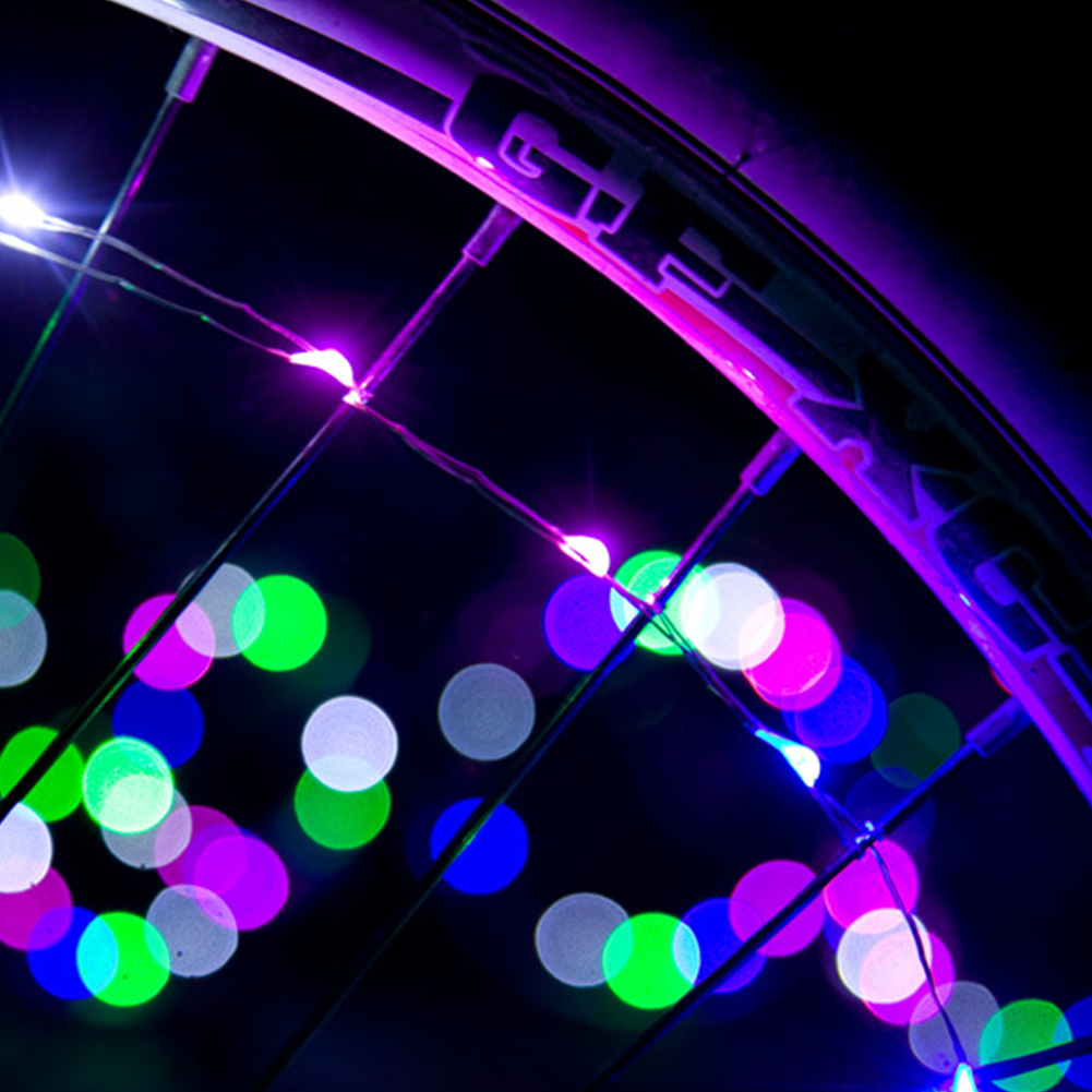 Fietswiel led lights mountainbike frame decoratie verlichting fiets spaak lichten nacht rijden fiets wiel verlichting ventiel lamp