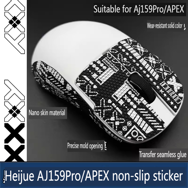 1 Set Muis Anti Slip Sticker Voor Ajazz AJ159/AJ159 PRO/AJ159 APEX Antislip Anti Zweet tape Stickers