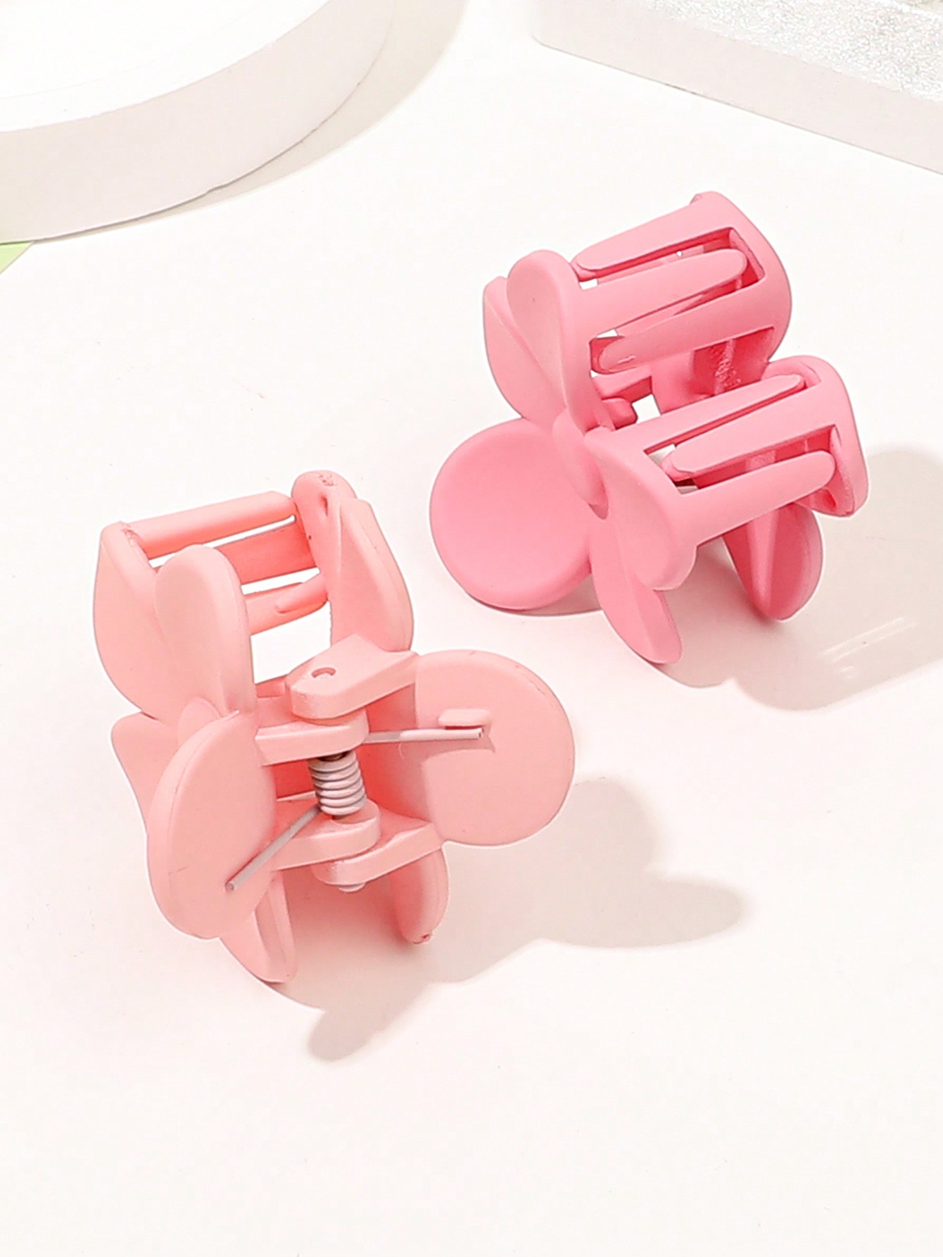 Pinza pequeña para el pelo para niña y mujer, pasador de sujeción fuerte, accesorios para el cabello, color rosa, 3 piezas